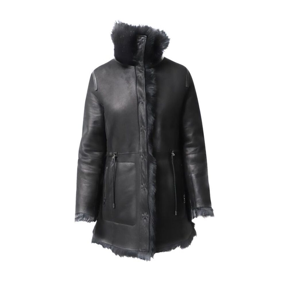 Yves Salomon Reversible Shearing Parka in Lambskin Leather